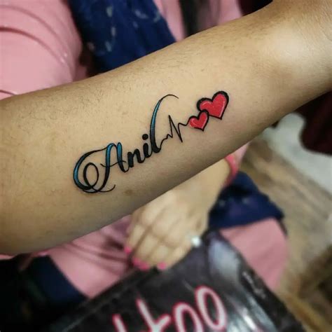 heartbeat name tattoo